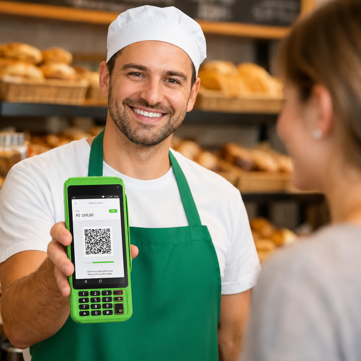 Parceiro com maquininha FizPay